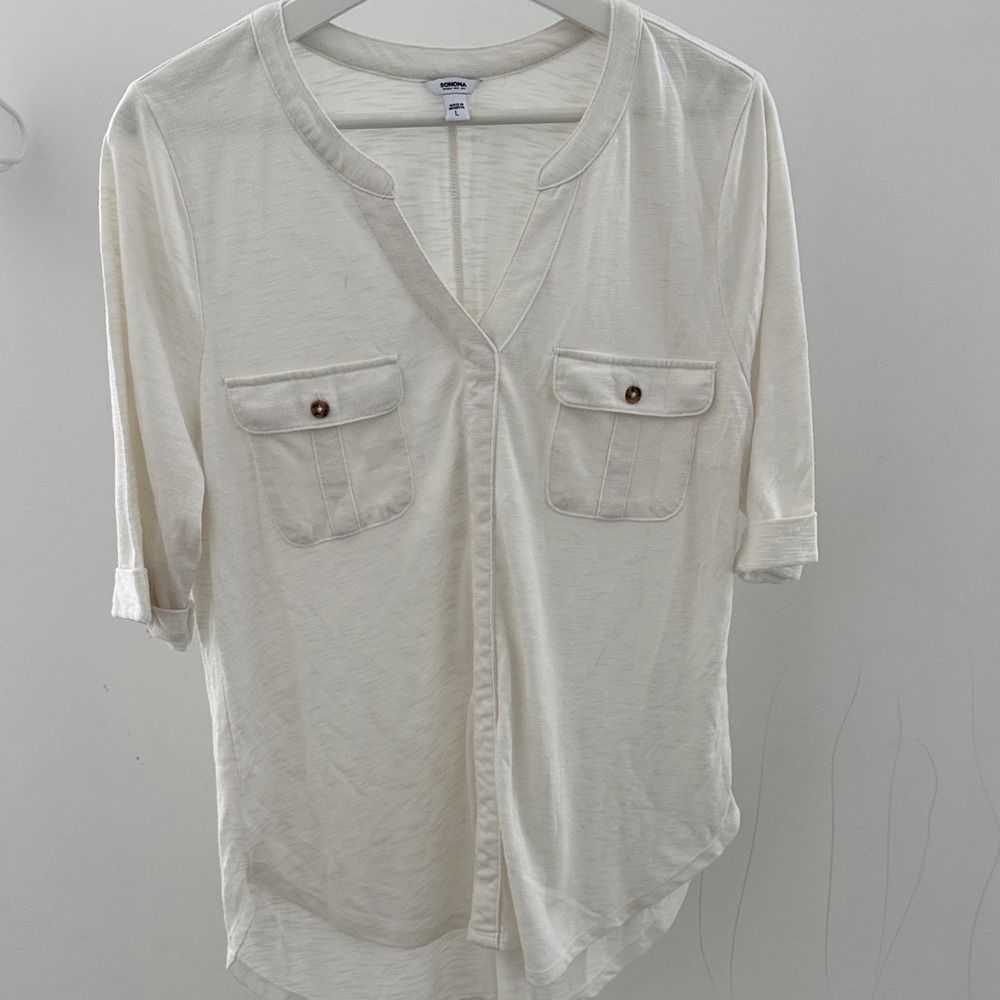 Sonoma Off-White Knit Top
